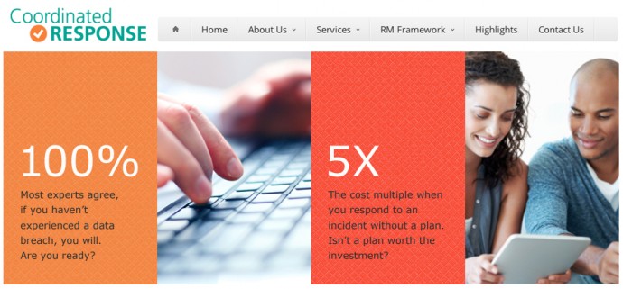 coordinated response website screen shot
